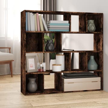 vidaXL Boekenkast/kamerscherm 105x24x102 cm gerookt, Verzenden, Nieuw