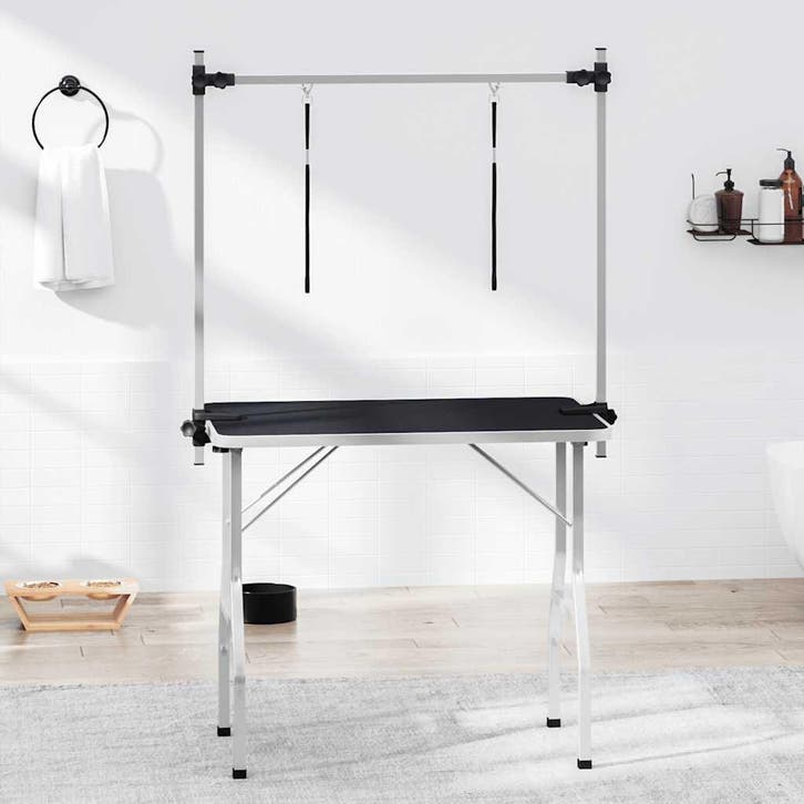 vidaXL Trimtafel voor huisdieren met 2 aanlijnopties, Animaux & Accessoires, Autres accessoires pour animaux, Envoi