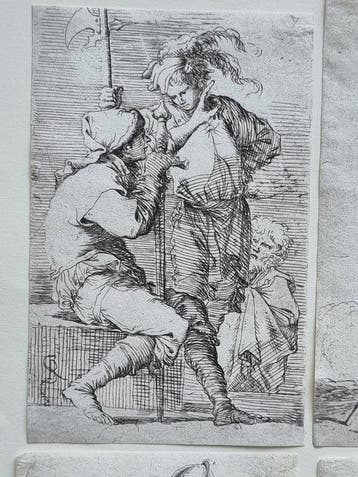 Salvator Rosa (1615-1673) - lot. of 4 Liber Primus delle, Antiquités & Art