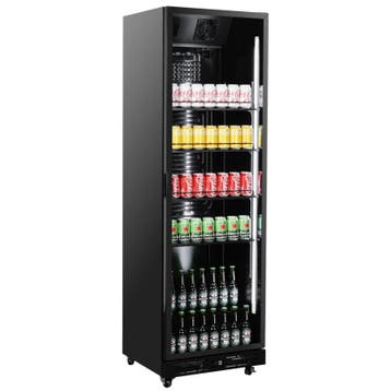Koelkast | NAP | 375L | Zwart | +2°C/+10°C | Geforceerd |, Verzenden, Nieuw in verpakking