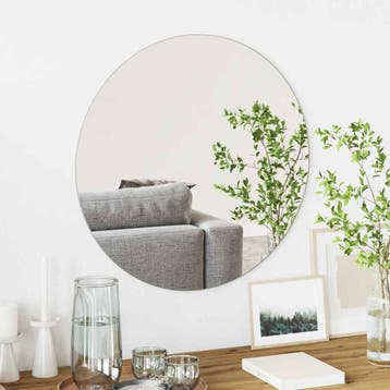 vidaXL Wandspiegel Rond Ø 60 cm gehard glas, Verzenden