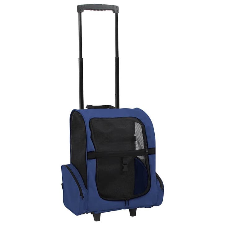 vidaXL Huisdierentrolley inklapbaar blauw, Dieren en Toebehoren, Overige Dieren-accessoires, Nieuw, Verzenden