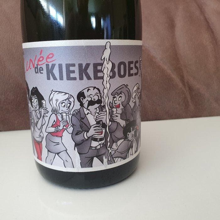 De Kiekeboes - Champagne met de Kiekeboes etiket - 1 Fles, Livres, BD