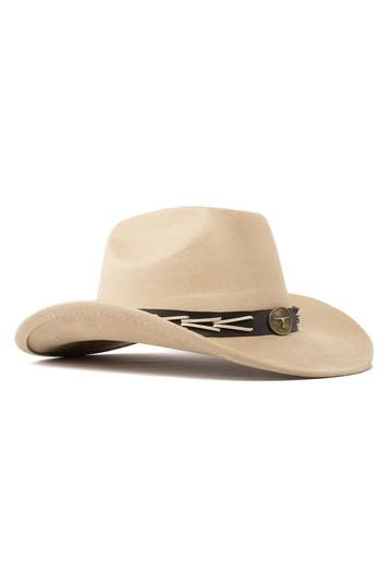 KIMU® Cowboyhoed Beige Gevlochten Band Verstelbaar t/m 59 Li, Ophalen of Verzenden, Nieuw