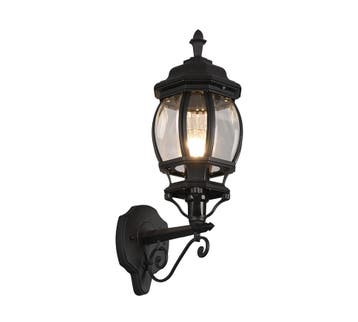 Trio ELVO wandlamp | E27 Fitting | mat zwart | 18 x 24,5 cm, Verzenden