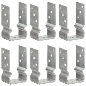 vidaXL Grondankers 6 st 8x6x15 cm gegalvaniseerd staal, Verzenden, Nieuw