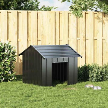 vidaXL Hondenhok met dak 85x107x81 cm gegalvaniseerd staal, Verzenden, Nieuw