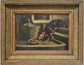 École européenne (XIX) - Le Chat dans la cuisine