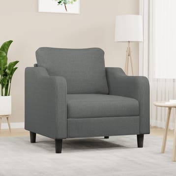 vidaXL Fauteuil 60 cm stof donkergrijs, Huis en Inrichting, Zetels | Zetels, Verzenden, Nieuw