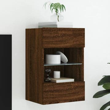 vidaXL Tv-wandmeubel met LED-verlichting 40x30x60,5 cm, Huis en Inrichting, Verzenden, Nieuw