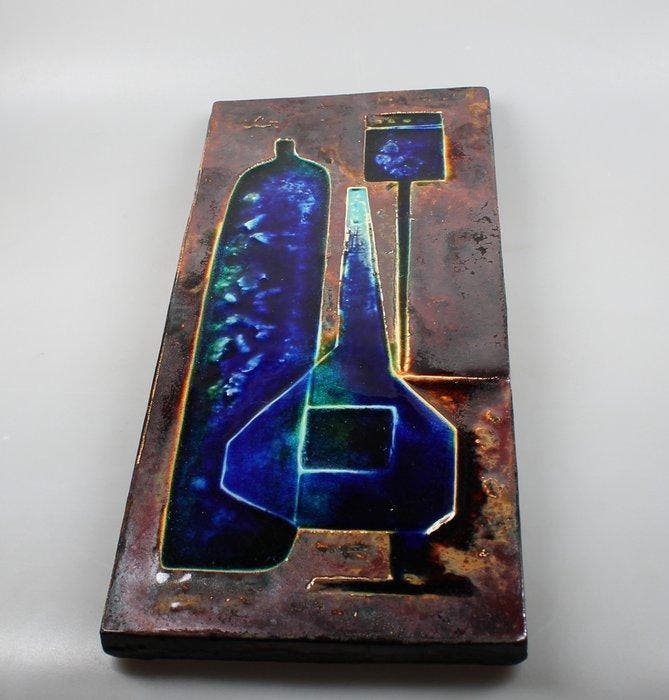 Wanddecoratie - Helmut Schäffenacker - Duitsland - Tegel, Antiquités & Art, Antiquités | Verre & Cristal