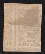 Luxembourg - 1875 10c gris sans dentelure, à grandes marges
