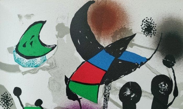 Joan Miro (1893-1983) - Litografia Original II, Antiek en Kunst, Antiek | Overige Antiek