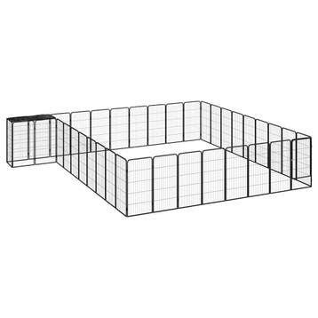 vidaXL Hondenkennel 38 panelen 50x100 cm gepoedercoat staal, Verzenden, Nieuw