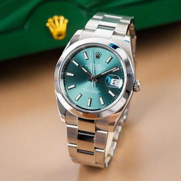 Rolex - Datejust Mint Green Dial - 126300 - Homme -, Handtassen en Accessoires, Horloges | Heren, Nieuw