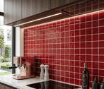 Wandtegel Handvorm Geo Twist Rood Glans 10x10 (Muurtegels), Doe-het-zelf en Bouw, Nieuw, Minder dan 20 cm, 10 m² of meer, Wandtegels