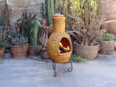 Sol-y-Yo Mexicaanse Chimenea tuinhaard met zon 46 x 106, Jardin & Terrasse, Foyers de jardin, Envoi