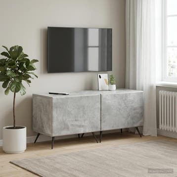 vidaXL Tv-meubel Betongrijs Bewerkt hout, Verzenden, Nieuw