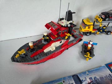 Lego Set - World City, City - LEGO Fire Command Craft 7046 +, Nieuw
