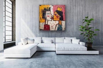 Eric Brumette - KISS ME LIKE BASQUIAT 9 - Toile L - LIMITED
