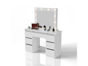 Veiling - Kaptafel / Schminktafel Talea - Incl. Spiegel en L
