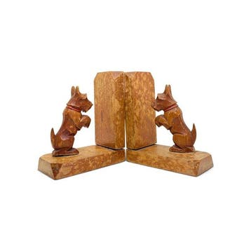 Boekensteunen - Ambachtelijk - Hout - Honden