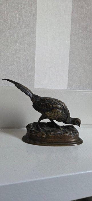 Jules Moigniez (1838-1894) - sculptuur, Le Faisan - 11.5 cm