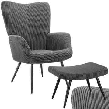 Fauteuil Hygge gestoffeerd, ergonomisch, draagkracht 150 kg, Verzenden