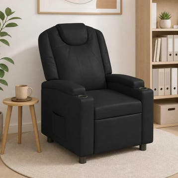 vidaXL Ligstoel Zwart 75 x 95 x 106 cm Stof, Verzenden