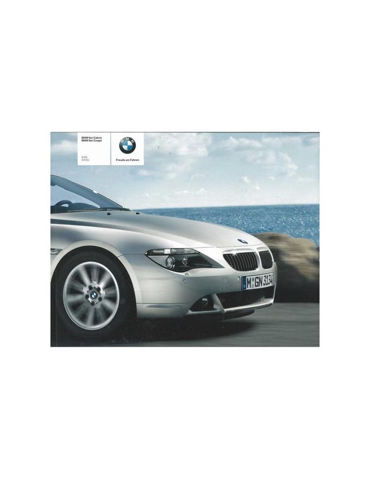 2004 BMW 6 SERIE COUPE CABRIO BROCHURE NEDERLANDS, Boeken, Auto's | Folders en Tijdschriften, Ophalen of Verzenden