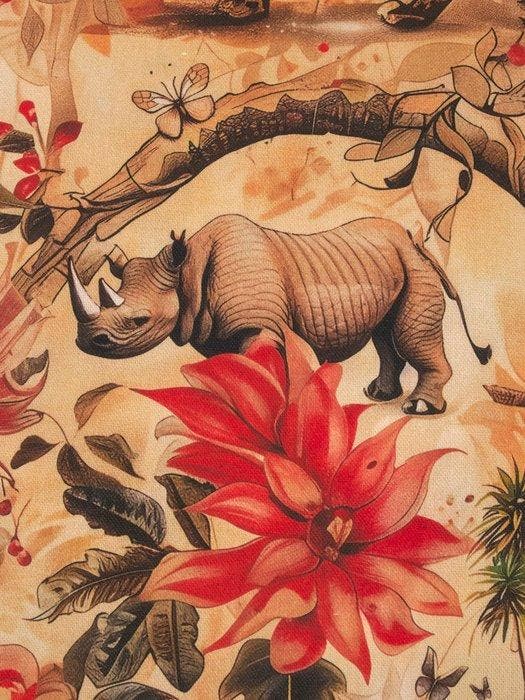 TexStilArt - SAFARI MAJESTY - Exclusieve stof 100% katoen, Antiek en Kunst, Antiek | Tapijten, Tafelkleden en Textiel