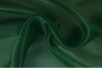15 meter organza stof - Donkergroen, Verzenden