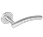 Intersteel deurklink gebogen op rond rozet rvs, Nieuw