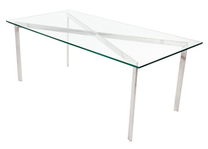 Salontafel Barcelona Pavillion 120cm transparant, Huis en Inrichting, Tafels | Salontafels, Nieuw, Verzenden