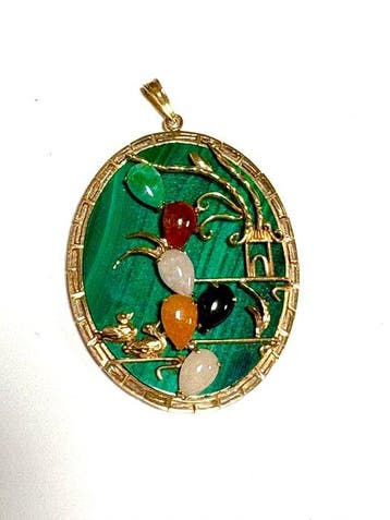 Pendentif - 14 carats Or rose, Handtassen en Accessoires, Antieke sieraden