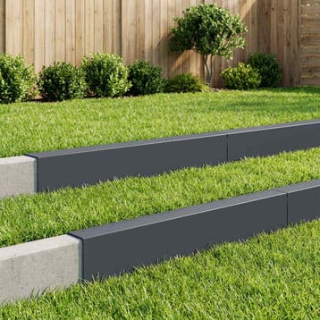 vidaXL Afdekprofiel voor tuinranden 10 st 100 x 15 x 15 cm, Verzenden, Nieuw