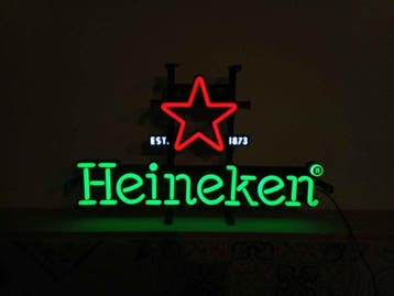 Heineken-reclamesign - Lichtbord - Plastic, Metaal