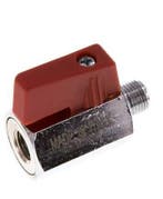 Mâle vers femelle G 1/8 pouce 2 voies Mini vanne à bille en, Verzenden