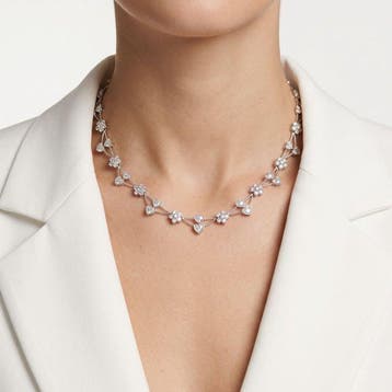 Halsketting - 18 karaat Witgoud - 4.20ct. tw. Diamant