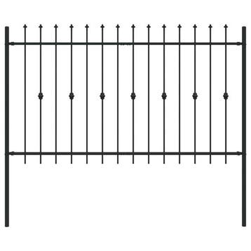 Spike Fence ASTEN - 200x166cm - Zwart - 46% korting. Budg..., Tuin en Terras, Verzenden, Zo goed als nieuw, Overige materialen