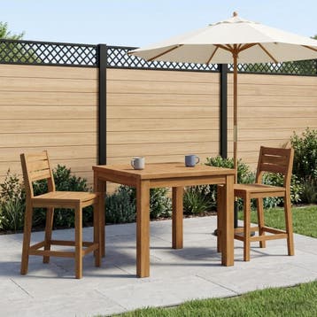 vidaXL Salontafel Naturel 50 x 48,5 x 36 cm Massief Acacia, Verzenden, Nieuw