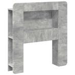 vidaXL Hoofdeinde Kast met opslag Betongrijs Geconstrueerd, Huis en Inrichting, Slaapkamer | Bedden, Verzenden, Nieuw