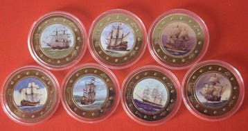 Somalië. 25 Shillings 1998/2001 History of World Shipping,