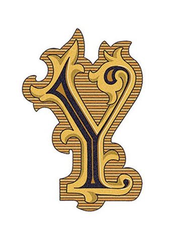VERSACE ALFABET - Letter Y (Bianco/Oro) / Vloertegel en, Ophalen of Verzenden