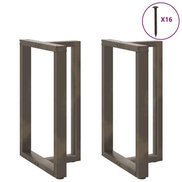 vidaXL Bartafelpoten 2 st T-vormig 60x35x(90-91) cm staal, Verzenden, Nieuw