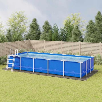vidaXL Zwembadgrondzeil 999x500 cm polyester geotextiel, Verzenden