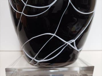 Murano - Vaas - Contrast - Kristal - Wit en Zwart