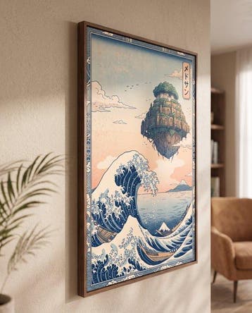MEDSAN - Castle in the Sky Kanagawa Ukiyo-e () - UNIQUE