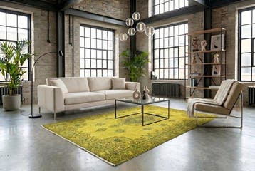 Geel vintage - Vloerkleed - 265 cm - 170 cm - met, Nieuw