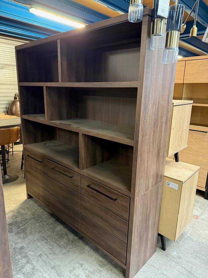 Sheffield buffetkast, kleur dark almond, Huis en Inrichting, Kasten | Wandmeubels, Nieuw, Overige materialen